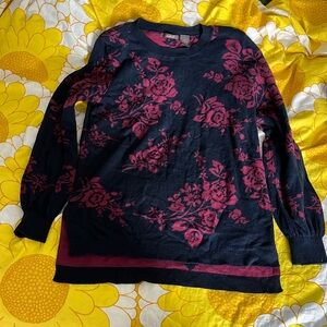 Heather | M | Navy Floral Sweater